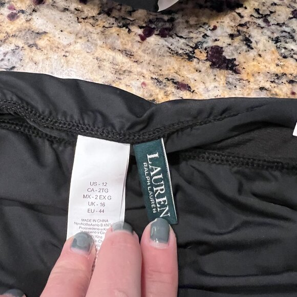 Ralph Lauren Beach Club Solid Skirted Hipster Bikini Bottom- Size 12- NWT - Picture 8 of 8